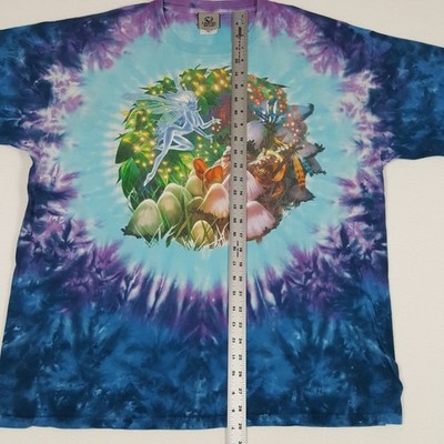 Liquid Blue T-Shirt Men's XL Blue Purple Tie Dye Fantasy Fairy