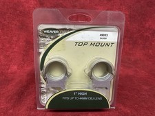 Weaver 1 High Detachable Scope Rings Silver Finish Model 49033 Made in USA