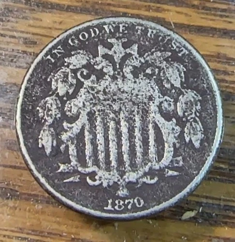 1870-P Shield Nickel — photo from another recent sale