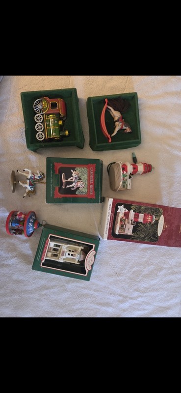 Vintage Hallmark Keepsake Ornaments 1980s 6 Pieces