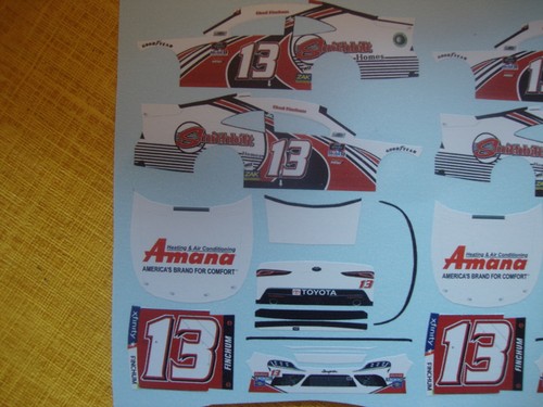 #13 Chad Finchum Amana Supra #87 Nemechek Auto Zone 1/64th waterslide DECAL - Picture 2 of 3