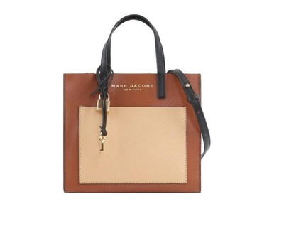Marc Jacobs Mini Grind Satchel Tote Bag - Smoked Almond Multi