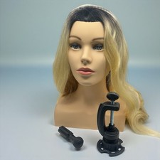 24" Cosmetology Mannequin Head 100 Human Hair Haircut Styling Training Doll