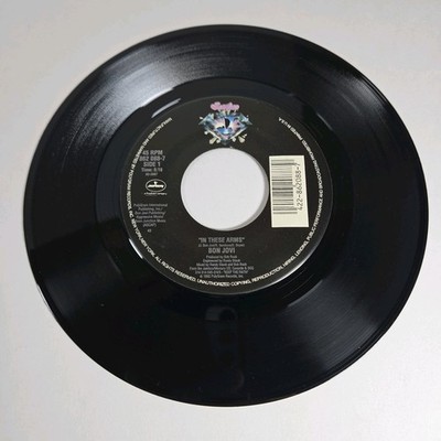Bon Jovi ''In These Arms'' 45 Vg+ Tested 1992 Jukebox 