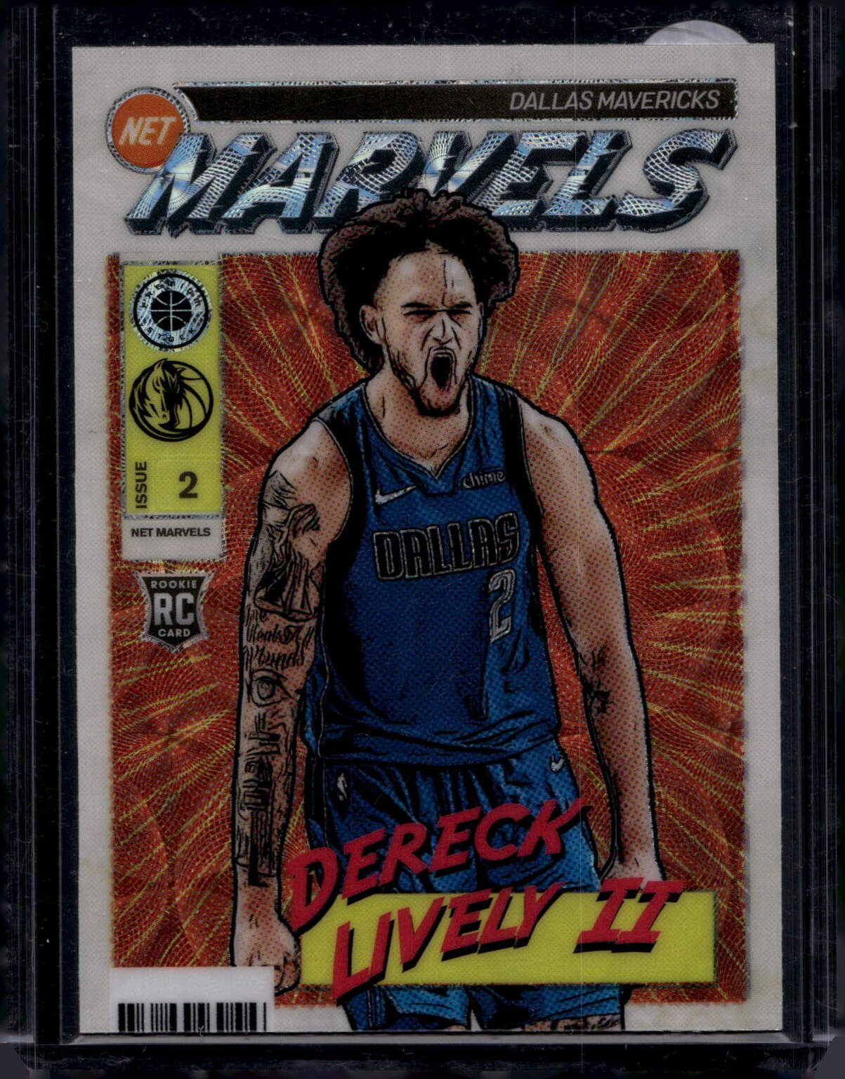 2023-24 Hoops Premium Stock #12 Dereck Lively II Retro Net Marvels Premium