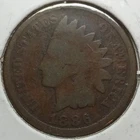 1886 Indian Head Cent Penny -Type 2- (Good Details)