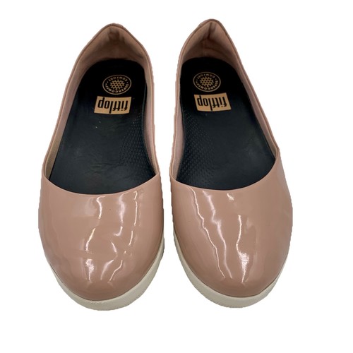 Fitflop Womens Superballerina Ballet Flats Patent Leather Dusty Rose Shoes Sz 6 - Picture 2 of 9