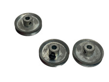 BUNDLE LOT OF 3 VINTAGE GILBERT ERECTOR SET PARTS WHEELS SPINDLES PULLEYS