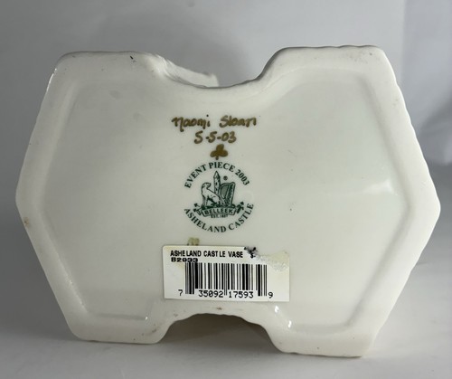 2003 Belleek Irland Event Stück Porzellan Asheland Castle Vase 4-4/4" hoch - Bild 12 von 14