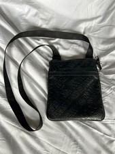 Borsa a tracolla Versace Jeans Couture nera con logo in rilievo