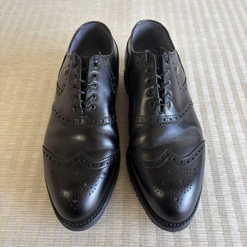 FootJoy Classics Oxford Wingtip Spikeless Golf Shoes Mens 9E Black Leather 55186 - Picture 3 of 18