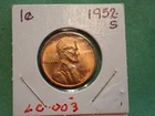 1952 S Lincoln Wheat Cent Bronze Penny Gem Bu Uncirculated LC 003