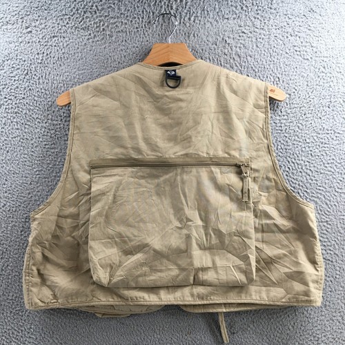 Columbia PFG Fishing Vest Mens XXL Beige Sleeveless Pocket Casual Front Zip NEW - Picture 13 of 24