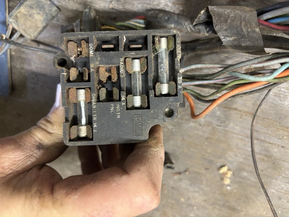 66 1966 FORD Galaxie Galaxy Dash Gauge Fuse Panel Wire Harness Bulkhead Wiring - Image 2 of 4