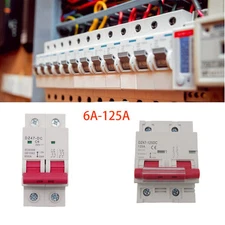 6A-125A Miniature Mini Circuit Breaker DC MCB Din Rail 2 Pole Air Switch 500v