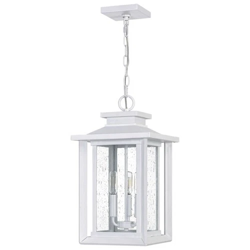 Wakefield 3-Light Outdoor Hanging Lantern in Matte White - Picture 2 of 7