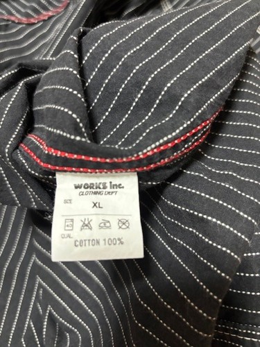 Iron Heart Stripe Short Sleeve Shirt XL Black kk - Picture 8 of 11