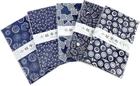 Japanese KOMON tenugui NAVY 5SET MADE IN JAPAN