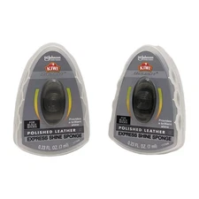 Kiwi Black Select Express Self Shoe Shine .23oz Instant Polish Sponge Appl 2 Pk