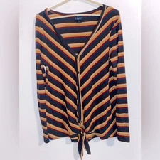 Buckle Daytrip Button Down Striped Ribbed Shirt Size L