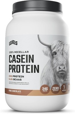 Levels 100% Micellar Casein Protein, Hormone Free, Chocolate, 2LB
