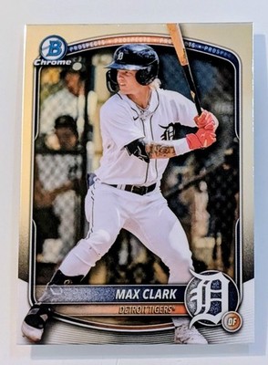  2025 Bowman Draft - Max Clark Chrome Prospect  #BDC-48 Tigers