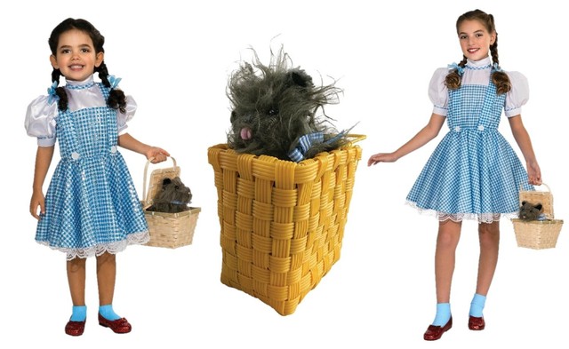 Wizard of Oz Dorothy Toto Dog in Basket Fancy Dress Halloween Costumes