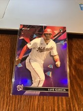 2021 Finest Purple Refractor Rookie Card RC #80 Luis Garcia /250 Nationals. rookie card picture