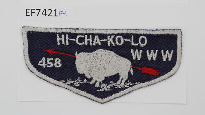Boy Scout OA Flap Hi-Cha-Ko-Lo Lodge 458 F-1