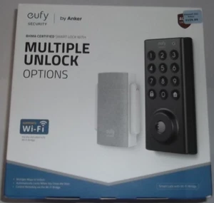 ANKER EUFY SMART LOCK BLUETOOTH KEYPAD KEY WI-FI BRIDGE DEADBOLT