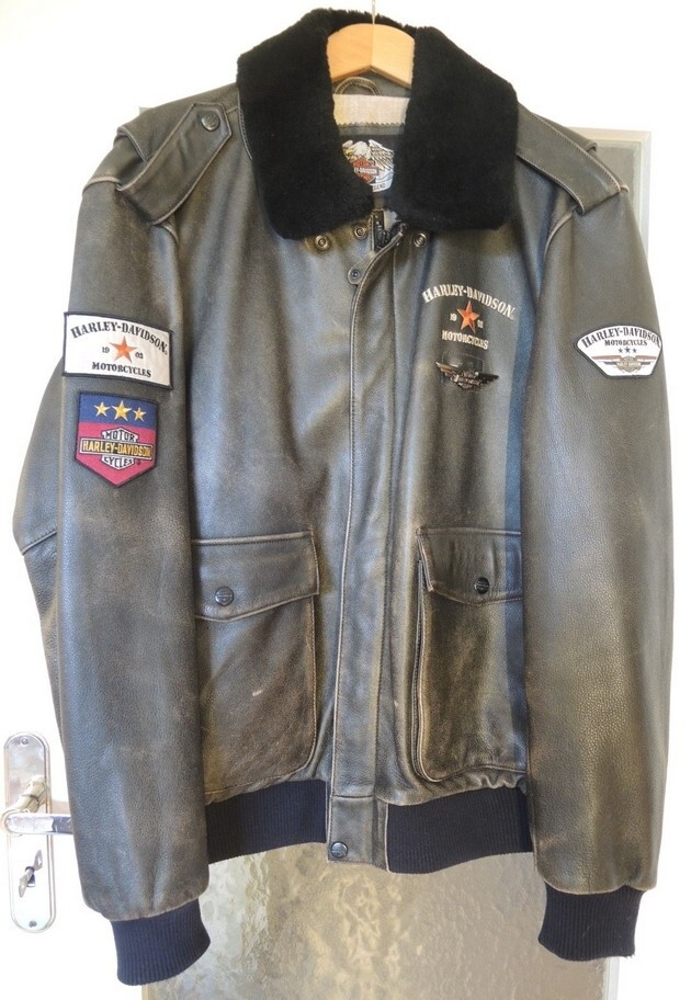 Harley Davidson LT LG TALL A-2 Military Style Leather BOMBER