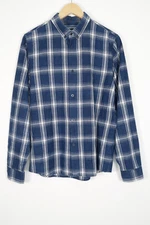 A.P.C Check Mens Shirt Medium Long Sleeve Blue White