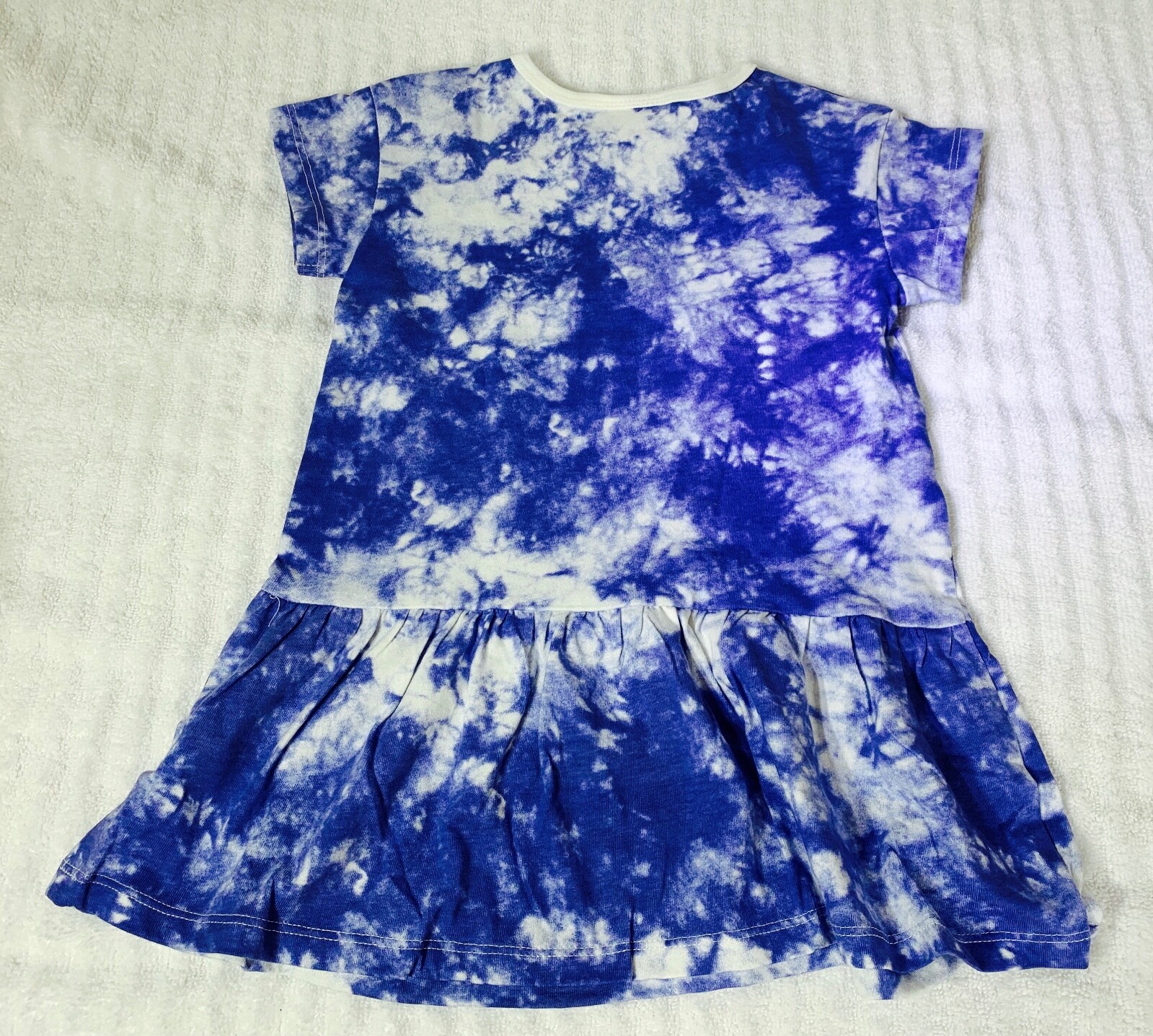 Cat and Jack Toddler T Shirt Dress Blue Tie Dye 3T Fits 28.532 Pounds