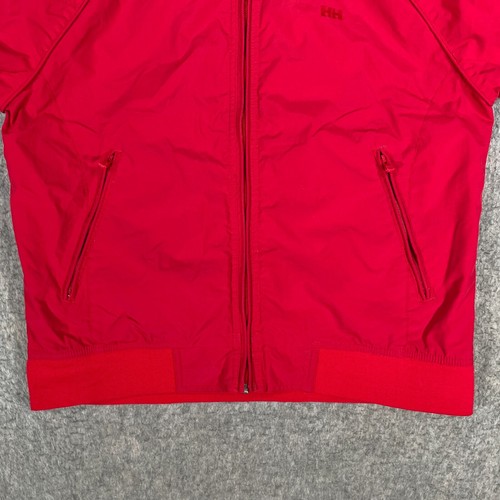 Helly Hansen Jacket Womens Large Red Bomber Logo Lined Casual Rain Coat - Picture 7 of 17