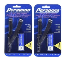 Personna Classic Hair Shaper, Stainless Steel with 5 Hair Shaper Blades (2 Pack)