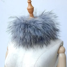 Women's Headband 100% Genuine Fox Fur Knitted Neck Warmer Furry Fur Hairband