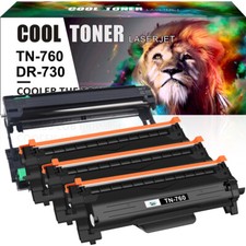 3PK TN760 Toner  1PK DR730 Drum Compatible With Brother MFC-L2710DW HL-L2370DW