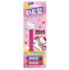 Hello Kitty Rainbow Wink Pez 4 1/2" Dispenser and 3 pc Candy Carded
