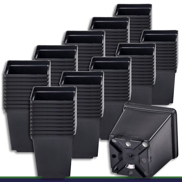 Pflanztopf 100 X 1 L Schwarz 11X11X12Cm Blumentopf Pflanzgefäß BlumenküBel-image