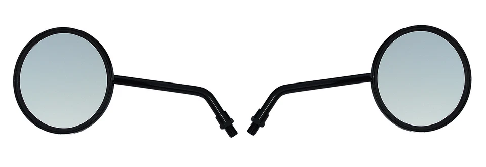 Espejos retrovisores redondos negros para motocicleta de 4" - Kawasaki H1, H2 Foto 2 de 4