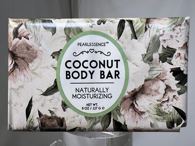 Pearlessence Coconut Body Bar Naturally Moisturizing 8oz Soap Vegetable Base x24
