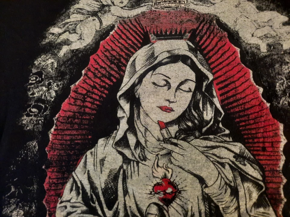 Seven Deadly Brand Womens Longsleeve Top Black Fitted Mary Die Pretty - Image 2 of 3