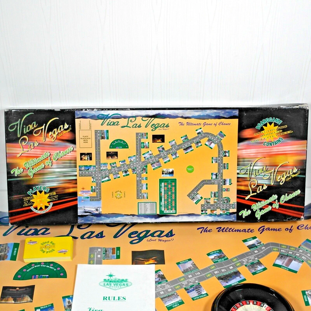 Viva Las Vegas Lost Vegas Casino Board Game. Roulette, Blackjack Based Game.  Vgc | Ebay