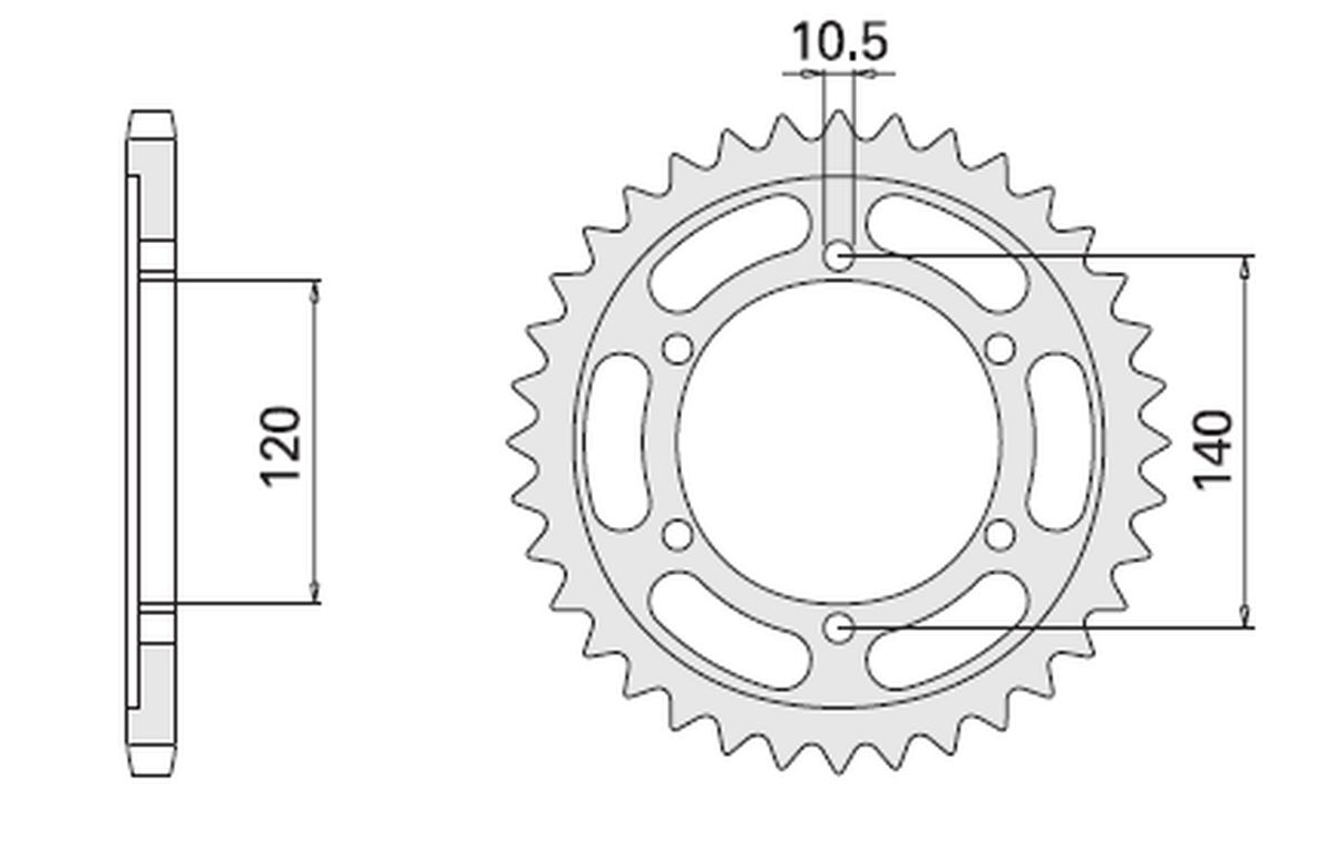 Pignon arrière CHT 498 39 couronne chaîne Suzuki TL 1000 R 1998-2002