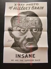 1944 WW2 USA AMERICA CARTOON COMIC X-RAY INSANE BRAIN WAR PROPAGANDA POSTER C65