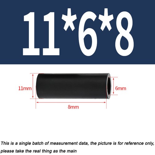 M5,M6,M7,M9, M11, M14,M16,M18 Nylon Plastic Spacers Standoff Black Round Washers - Picture 157 of 217