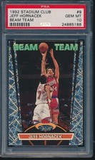 PSA 10 JEFF HORNACEK 1992-93 TSC Topps Stadium Club BEAM TEAM #9 Sixers GEM MINT