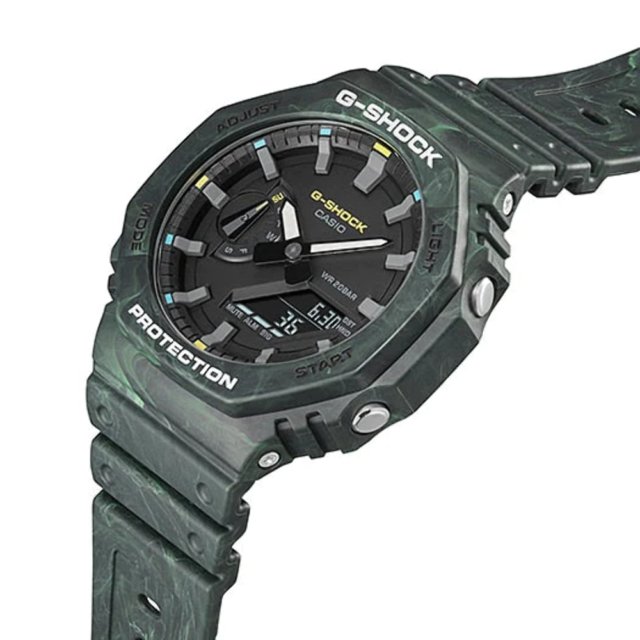 New Casio G-Shock GA2100FR-3A Green Forest Matt Wright Analogue Digital Watch NY10234