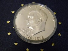 1776/1976 S Bicentennial Eisenhower Ike Deep Cameo Proof Dollar 40%Silver Dollar