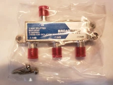 BROADBAND PRODUCTS BSP1003D DROP COAXAL HD CATV 3 WAY SPLITTER CABLE TV VIDEO
